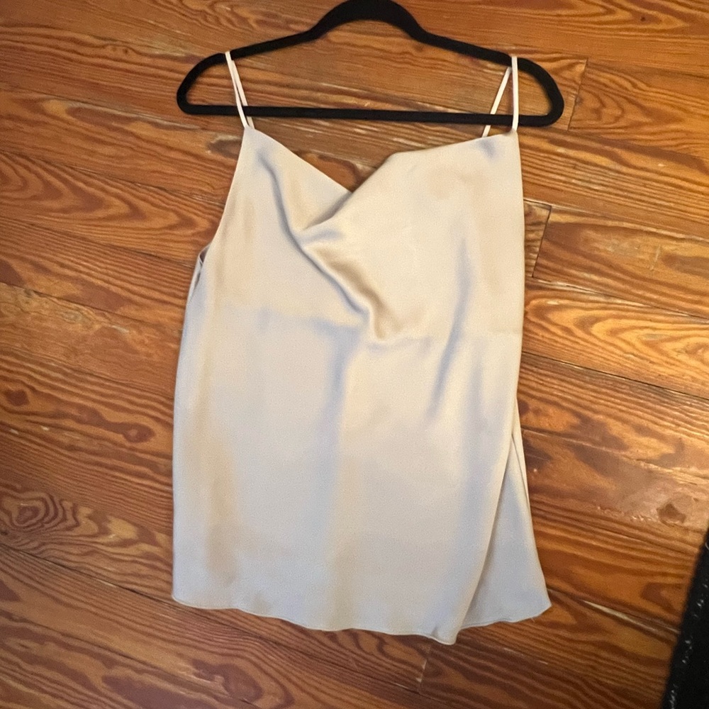 Sofia cowl neck silk like top